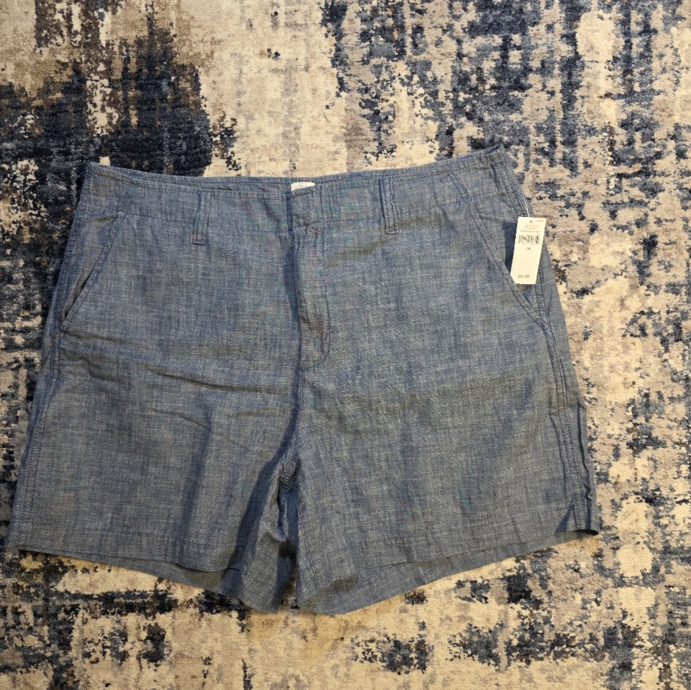 Gap Blue Linen Blend Shorts